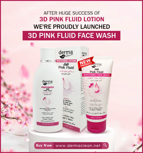 3D Pink Fluid Lotion + Face Wash